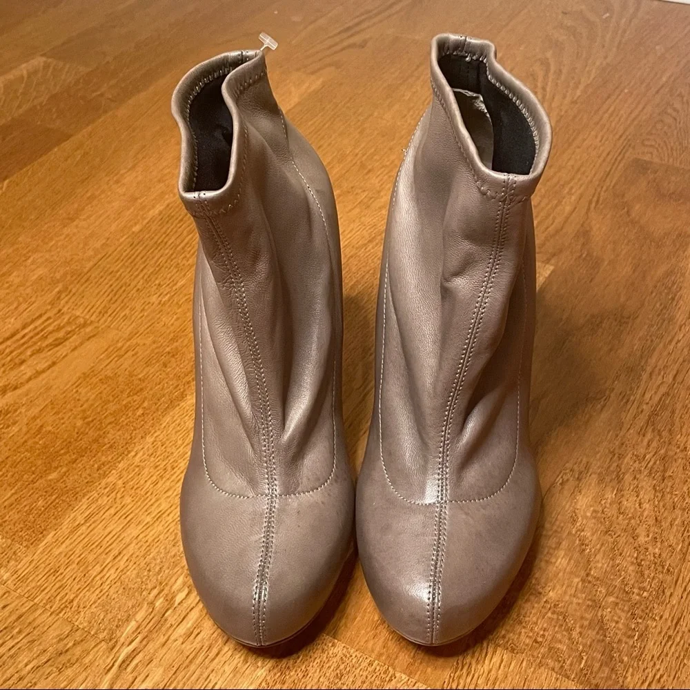 Chloe Grey Heeled Sock Bootie - Picture 11 of 15